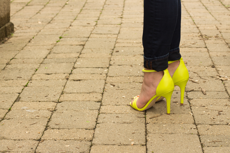 Neon Strappy Sandals